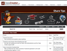 Tablet Screenshot of forums.classcreator.com